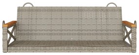 Banco baloiço 109x62x40 cm vime PE cinzento