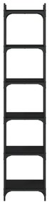 Estante c/ 6 prateleiras 40x30x86 cm derivados de madeira preto