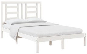 Estrutura de cama 120x200 cm pinho maciço branco