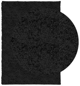 Tapete shaggy de pelo alto PAMPLONA 120x170 cm preto