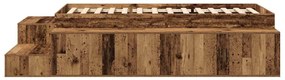 Estrutura de Cama de Armazenamento Madeira Velha 90x200 cm