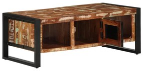 Mesa de centro multicor 90x50x36 cm madeira maciça recuperada