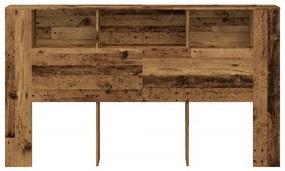 Armário cabeceira 180x18,5x102,5cm deriv. madeira madeira velha