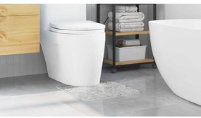 Tapete de Banho U-Shape Cinza 50x50 cm Polipropileno Antiderrapante