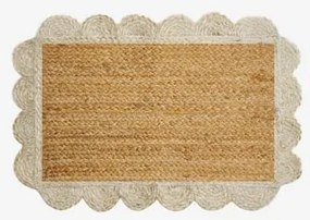 Tapete Retangular Para Animais De Estimação 30x50 Cm Em Juta Lolseb Beige Tapioca - Castanho Jute - Sklum