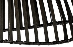 Candeeiro de teto oriental bambu preto 62 cm - Pua Oriental