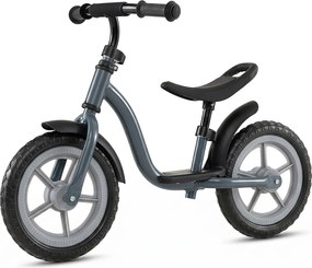 Bicicleta de Equilíbrio Infantil, 86 x 41 x 51-56 cm, Guiador e Assento Ajustáveis, Azul+Cinza