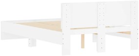 Estrutura de cama com cabeceira 135x190 cm branco