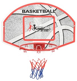 Conjunto tabela basquetebol p/ montar na parede 5 pcs 66x44,5 cm