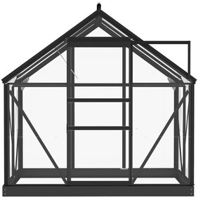 Estufa 155x103x191 cm alumínio e vidro antracite