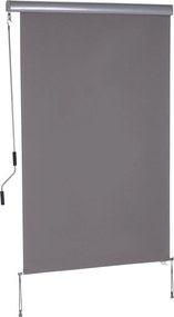 Outsunny Toldo Vertical para Varanda, Toldo para Sacada, Toldo Vertical, Proteção contra Vento, Rolo Lateral, Tela de Privacidade com Manivela, Tecido de Poliéster+Alumínio Cinza 200 x 120 cm | Aosom Portugal