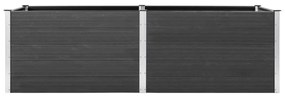 Canteiro elevado de jardim 200x50x91 cm WPC cinzento