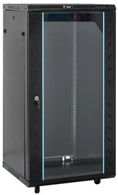 vidaXL Armário de rede 22U com pés giratórios 19" IP20 60x60x120 cm