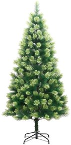 Árvore de Natal artificial articulada com suporte 210 cm