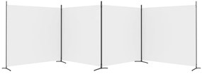 Biombo com 4 painéis 698x180 cm tecido branco