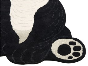 Tapete para crianças em lã preta e branca impressão de panda 100 x 160 cm JINGJING Beliani