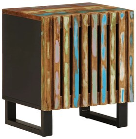 Mesa de cabeceira 40x34x46 cm madeira recuperada maciça