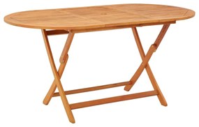 312454 vidaXL Mesa de jardim dobrável 160x85x75 cm madeira eucalipto maciça