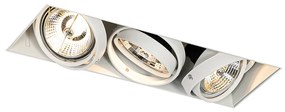 Foco embutido branco GU10 AR70 sem moldura 3 luzes - Oneon