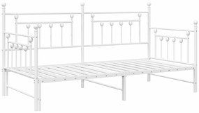 Estrutura de Daybed com Cama Embutida Branca 107x203 cm Aço