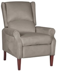 vidaXL Poltrona reclinável veludo cinzento-claro