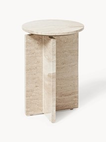 Mesa de apoio redonda em travertino Marisa