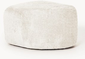 Pufe oval em teddy-bouclé Wolke
