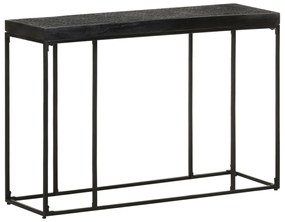 Mesa consola 110x35x76 cm acácia maciça e mangueira preto