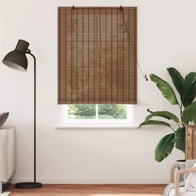 Persiana de Janela com cortinas Manual Castanho 120 x 220 cm Bambu