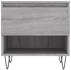 Mesas de centro 2 pcs 50x46x50cm deriv. madeira cinzento sonoma