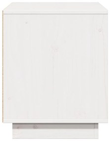Móvel de TV 74x35x44 cm madeira de pinho maciça branco