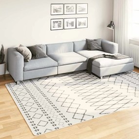 Tapete lavável antiderrapante 190x300 cm preto e branco