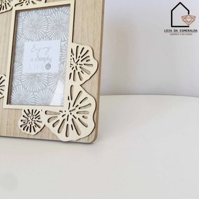Moldura | Flores | Madeira - 13*17 cm