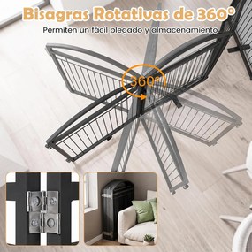 Vedação para Cães, 480 x 81 cm, 8 Painéis Modulares e Dobráveis, Preto