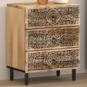 Mesa de cabeceira 50x33x60 cm madeira de mangueira maciça