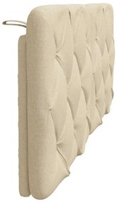 Almofadão de cabeceira 140 cm tecido creme