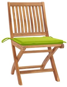 Cadeiras de jardim dobráveis c/ almofadões 8 pcs teca maciça