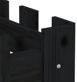 Canteiro elevado c/ design cerca 200x30x30cm pinho maciço preto