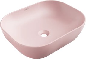 Mexen Rosa lavatório de bancada 50 x 40 cm, rosa mate - 21095044