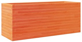 Vaso/floreira de jardim 110x40x46 cm pinho maciço castanho mel