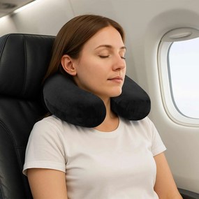 vidaXL Almofada com travesseiro Preto 27 x 27 x 8 cm Veludo