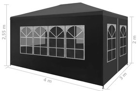 Tenda para festas 3x4 m antracite