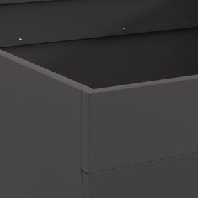 Fogo Fossa Quadrada Preta 80x80x43 cm em Aço da vidaXL