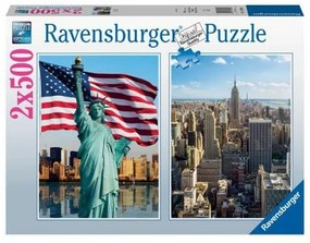 Puzzle Ravensburger Skyscraper & Liberty 2 X 500 Peças