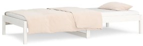 Sofá-cama sem colchão 80x200 cm madeira de pinho maciça branco
