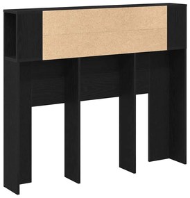 Cabeceira de Armário vidaXL Preto Carvalho 120x19x104,5 cm Madeira Eng