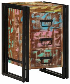 Criado-Mudo vidaXL Multicolorido 40x35x50 cm em Madeira Recuperada