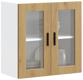 Armário de parede cozinha porta vidro Porto carvalho artesanal