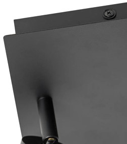 LED Foco de teto inteligente preto quadrado IP44 com 2 GU10 Wi-Fi - Ducha Moderno