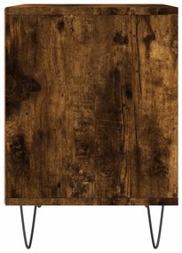 Mesas de cabeceira 2 pcs derivados de madeira carvalho fumado